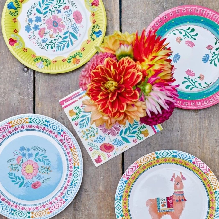 Bohemian Floral Plates - Large