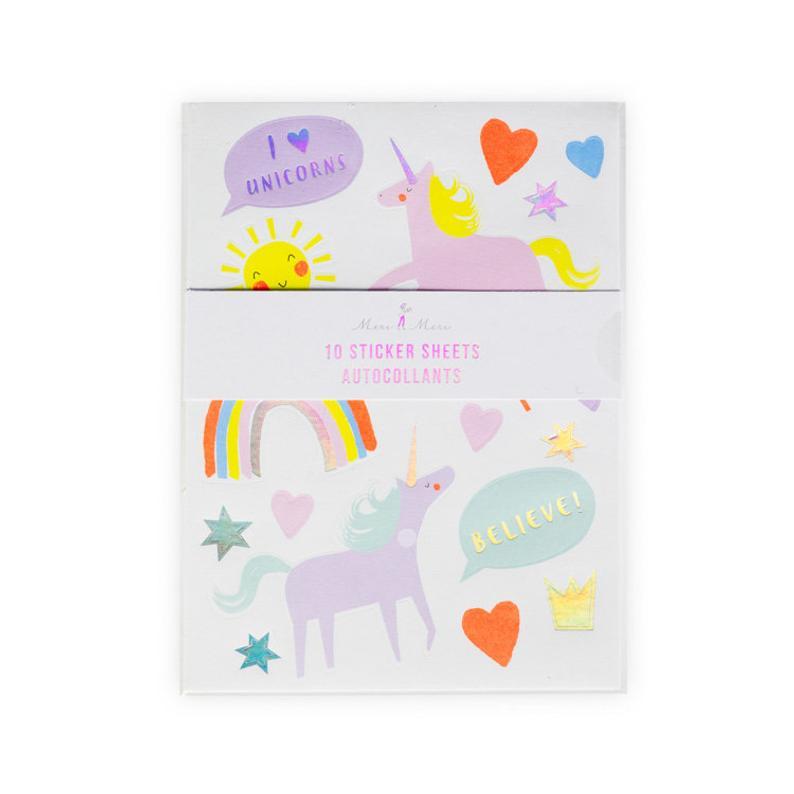 Meri Meri I Heart Unicorn Stickers