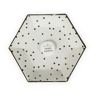 Meri Meri Gold Foil Dot Confetti Plates