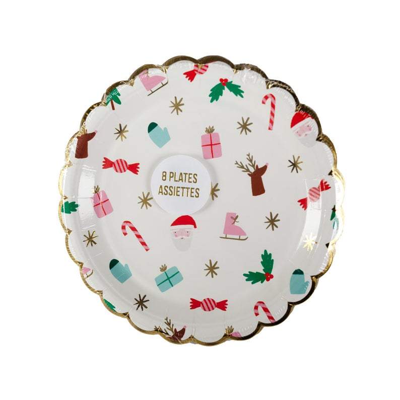 Meri Meri Christmas Icon Pattern Cake Plates