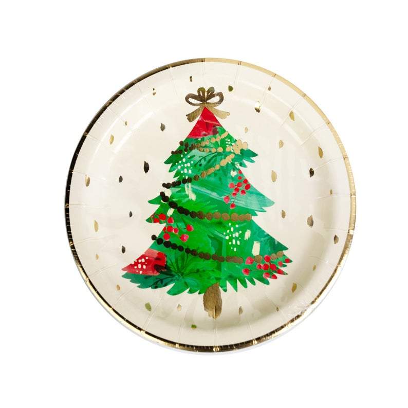Watercolour Christmas Tree Plates