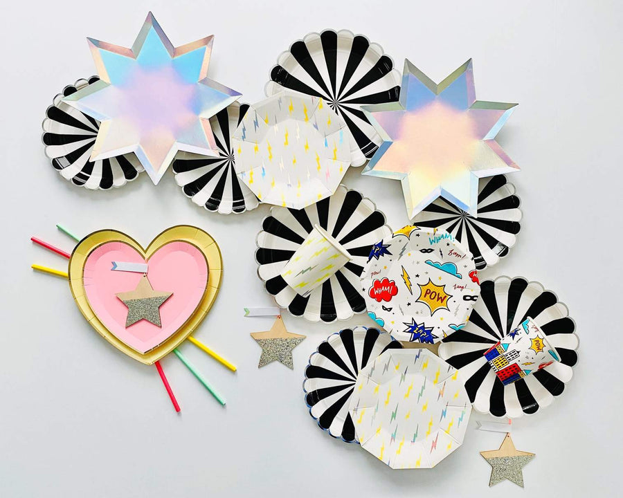Party Palette Heart Plates - Large