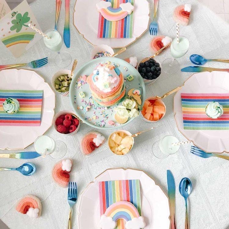 Rainbow Ombre Disposable Cutlery