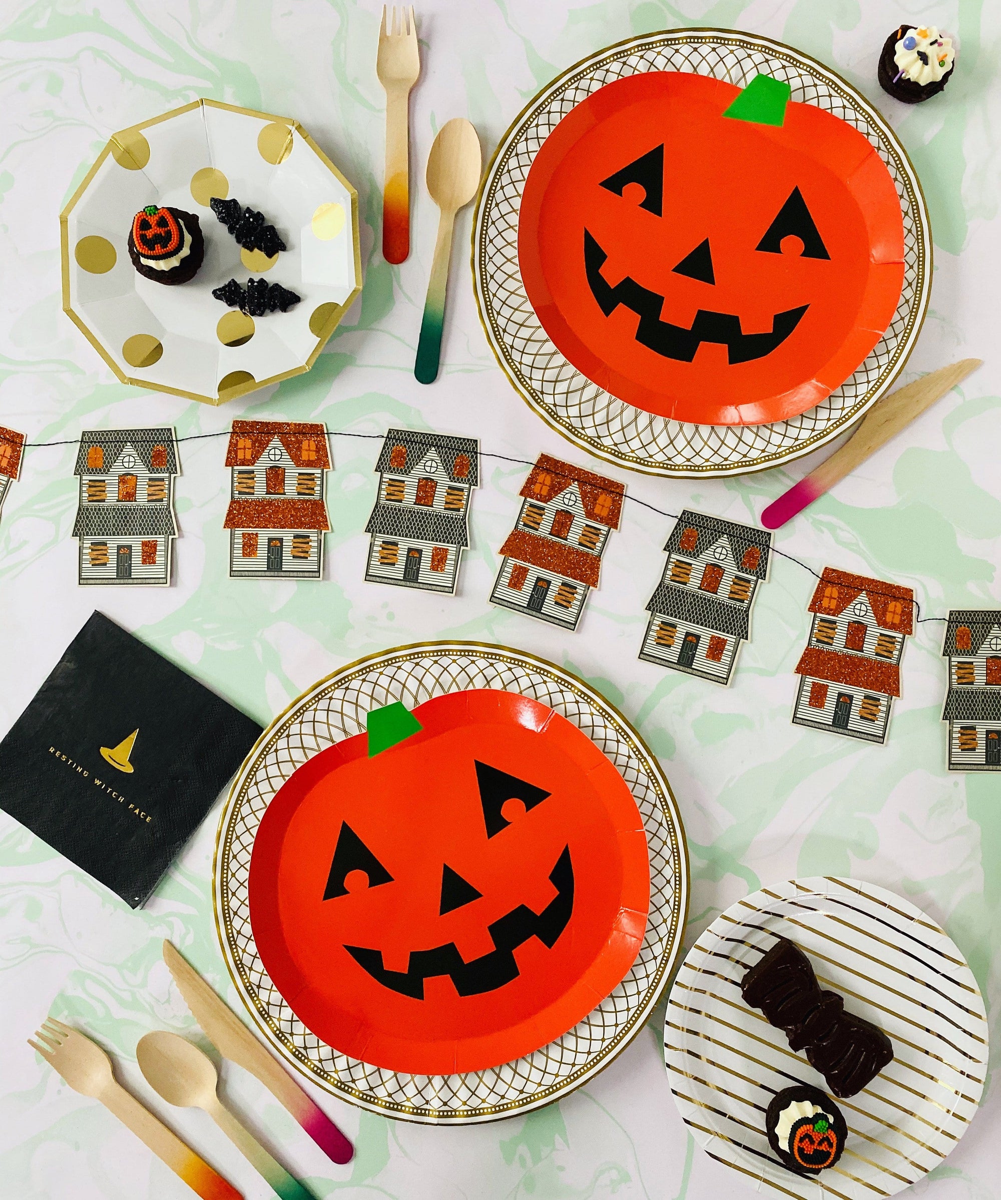 Jack O Lantern Halloween Plates