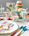 Cubiertos desechables Rainbow Ombre 