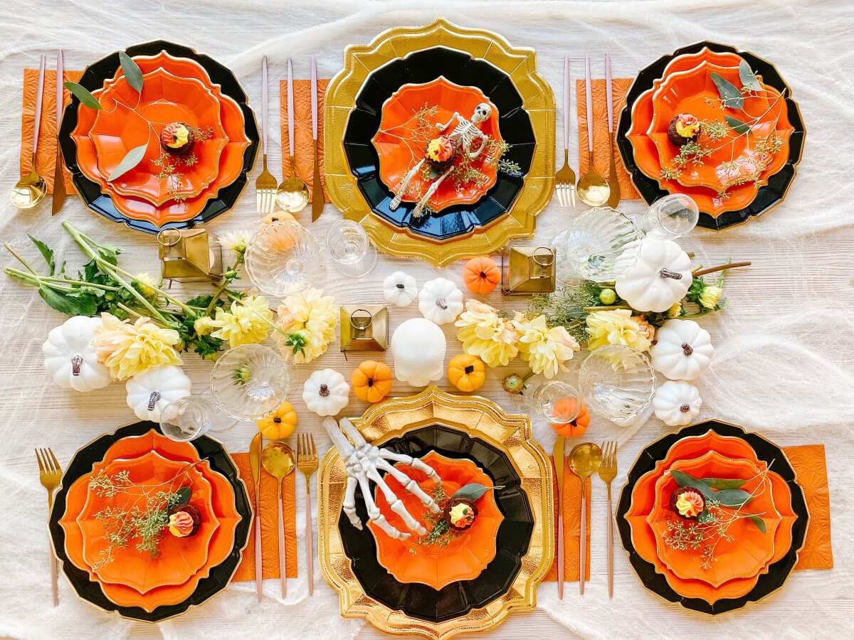 Terra Cotta Orange Dinner Plates - Large
