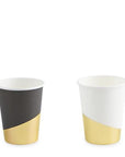 Black and White Gold Foil Cups