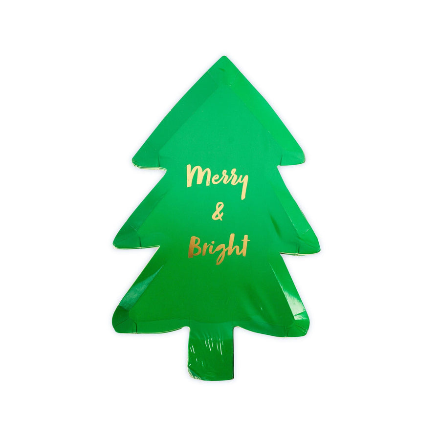 Merry and Bright Christmas Tree Plates
