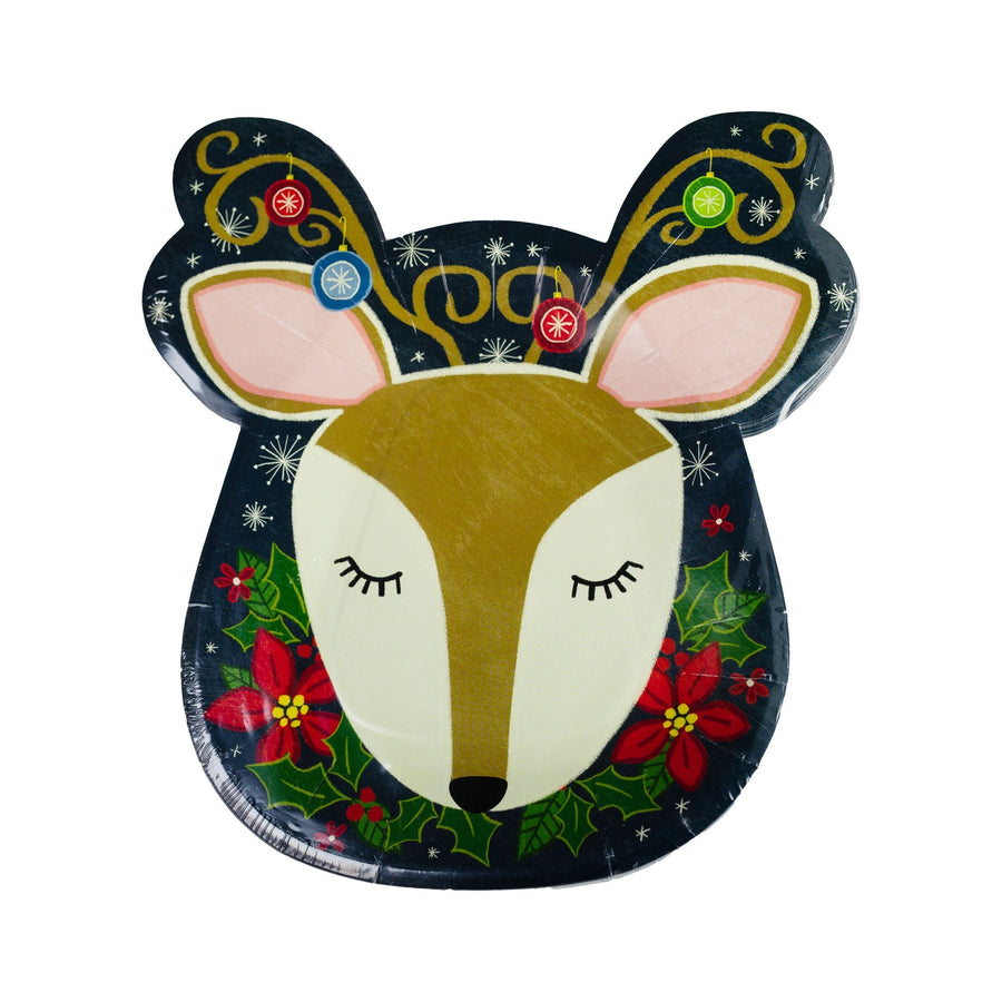 Reindeer Christmas Party Plates