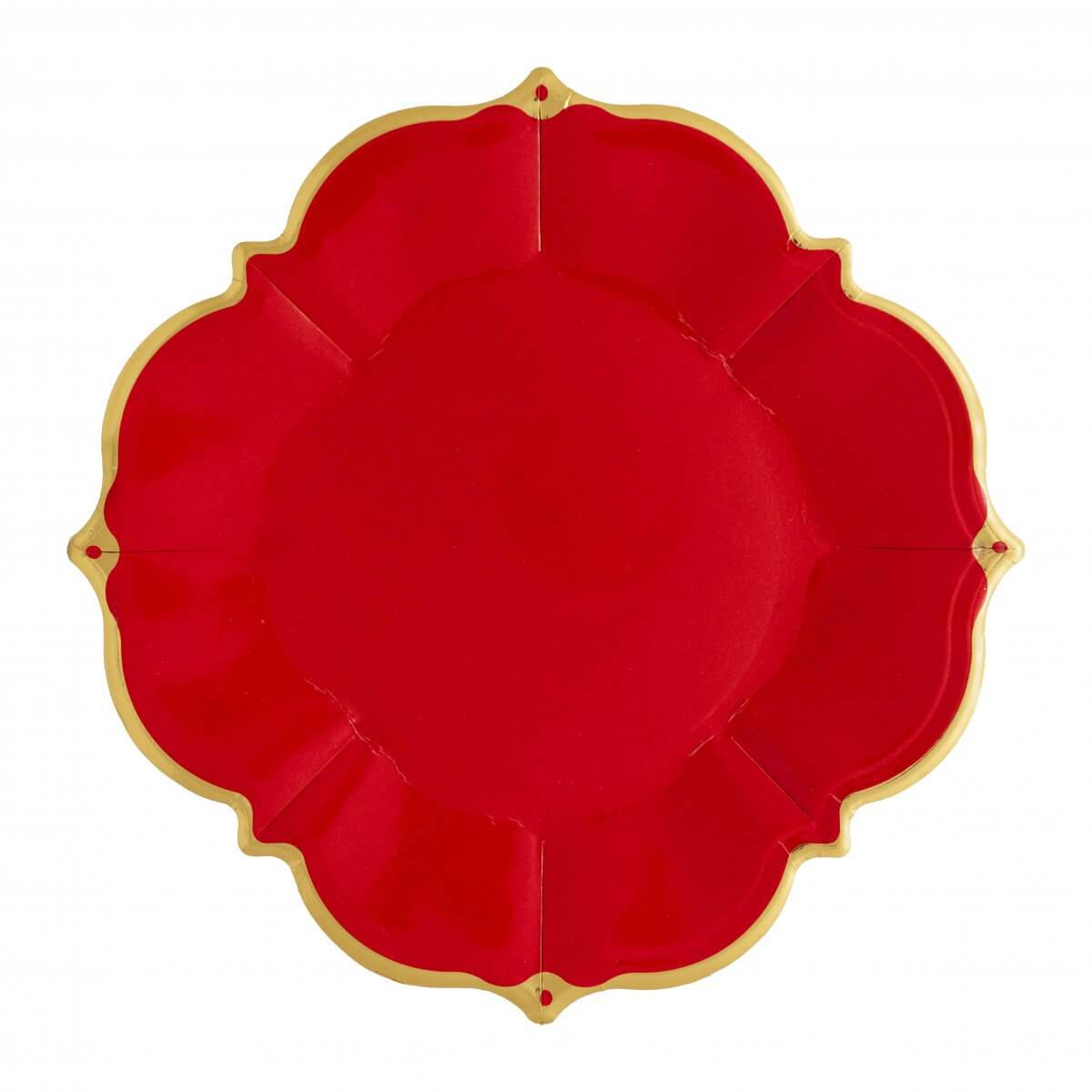 Ruby Red Lunch Plates - Medium