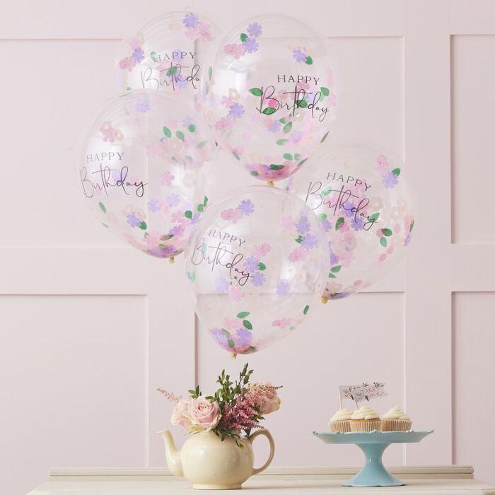Floral Confetti Balloons