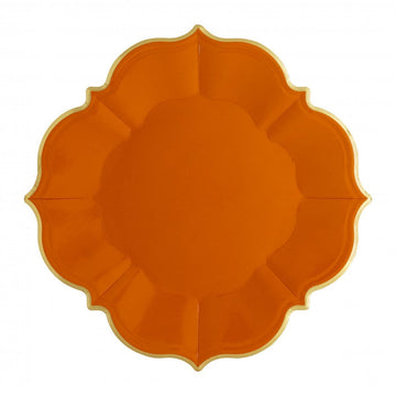 Fancy Orange Thanksgiving Paper Plates