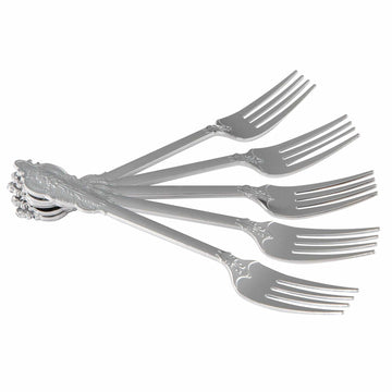 Ornate Silver Venetian Plastic Forks