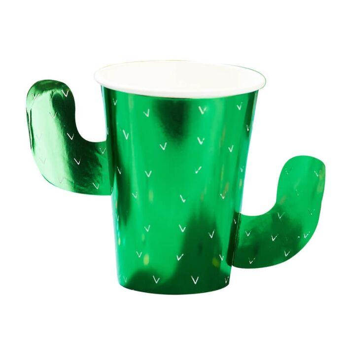 Cactus green foil cups